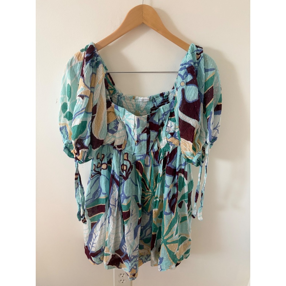 Poupette St. Barth Puff Sleeve Mini Dress Size Medium